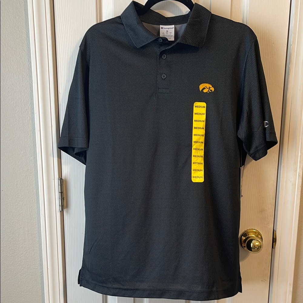 Champion Iowa Hawkeyes Black Polo